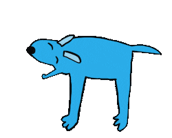 Excited Dog Day Sticker