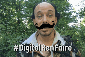 Mustache Shakespeare GIF by Digital Ren Faire