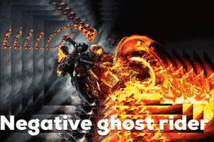 negative ghost rider GIF