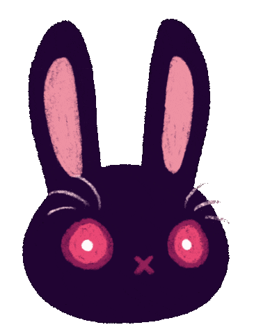 Head Bunny Sticker by Miss Jotun