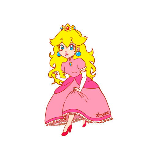 Princess Peach Love Sticker
