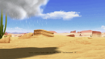 OscarOasis water run rain desert GIF