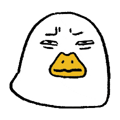 Bird Duck Sticker by Goose Tang