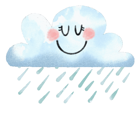 Rainy Day Rain Sticker by Crisdemarchi Atelier