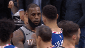 lebron james hug GIF by NBA