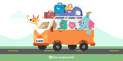 Road Trip Vacation GIF by Khan Academy Kids