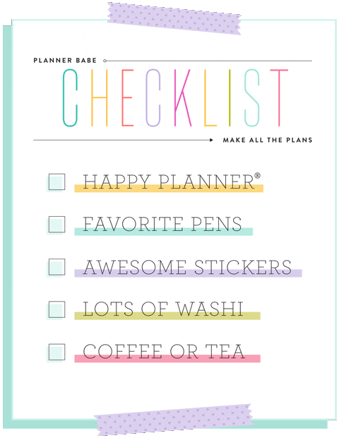 Planning Checklist GIF by The Happy Planner