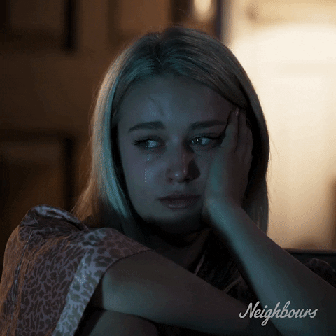 Sad Cry GIF by Neighbours (Official TV Show account)