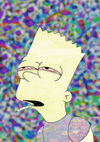 stoned bart simpson GIF