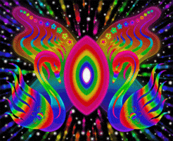 Flower Power Rainbow GIF by Deep Space Violet