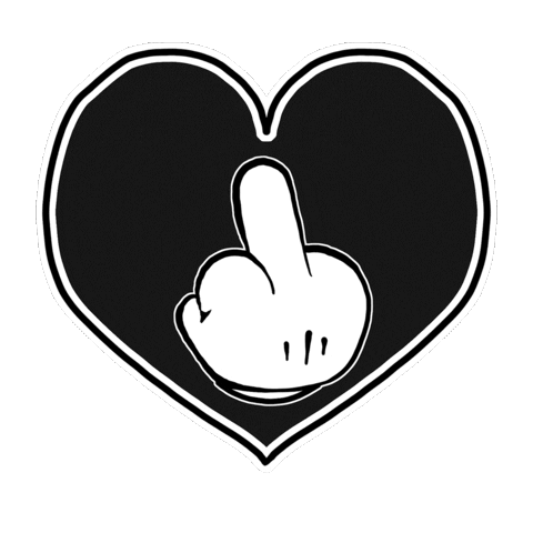 Black Heart Corazon Negro Sticker