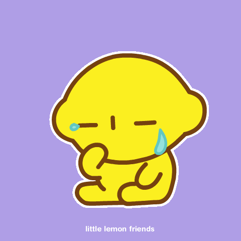 Sad Cry GIF by Little Lemon Friends NFT