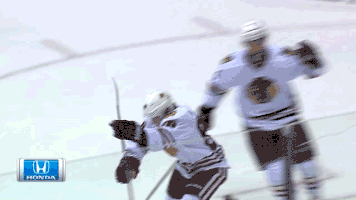excited chicago blackhawks GIF by NBC Sports Chicago