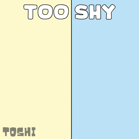 Awkward Too Shy GIF by Toshithecat