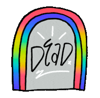 Rainbow Dying Sticker by Comedy Central