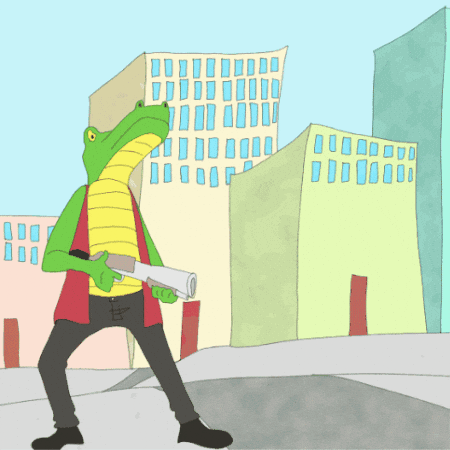 London 2D Animation GIF