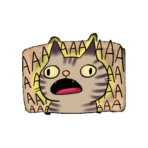 Cat Screaming Sticker