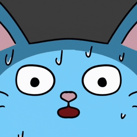 Shocked Blue Cat GIF