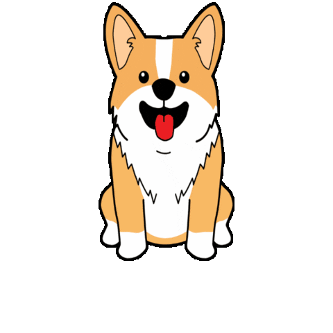 Corgi Cartoon Dog Sticker by Petique, Inc.
