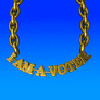 I Am A Voter gold chain