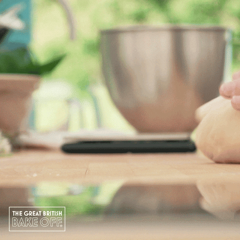 Bread Massaging GIF by The Great British Bake Off