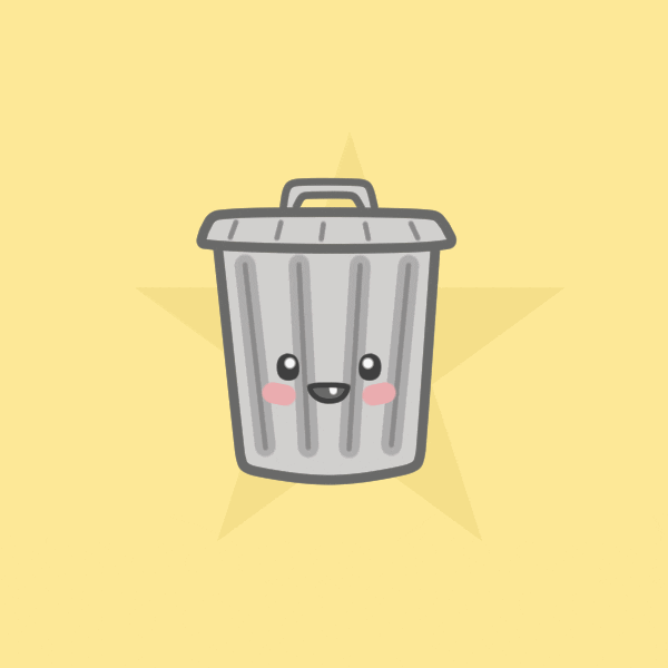 Trash Can GIF by beckadoodles