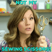 scissors sew GIF by Fleecefun