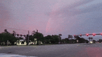 Pink Rainbow Soars at Sunset After Stormy Day in North Central Florida
