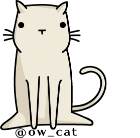 Off White Cat Sticker