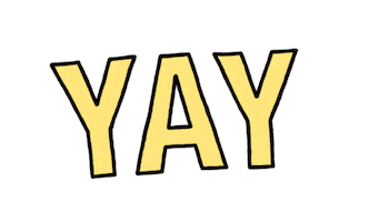 Hooray Yes Sticker by Gwyneth Draws