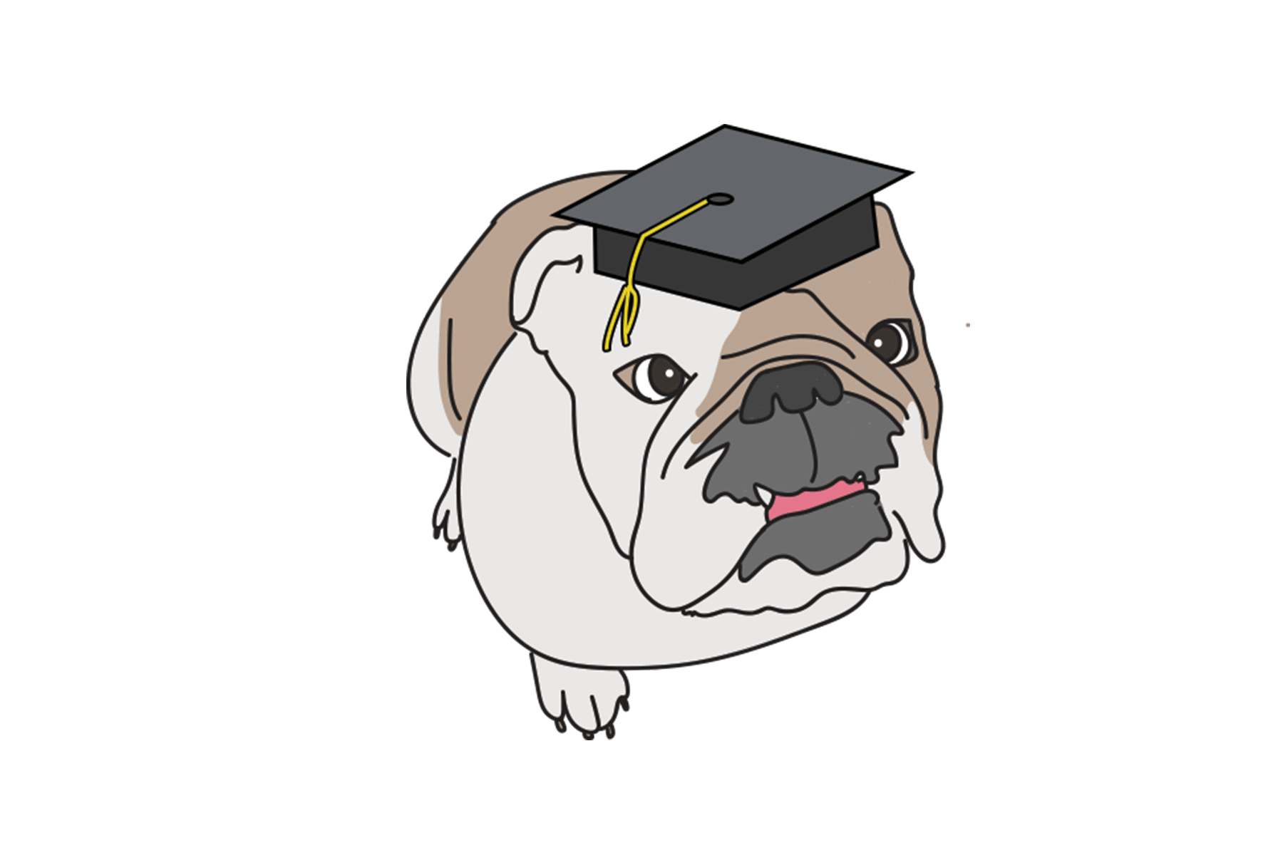 Graduation Bulldog Sticker by Georgetown University for iOS & Android