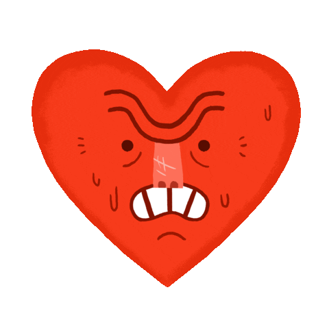 Nervous Heart Sticker