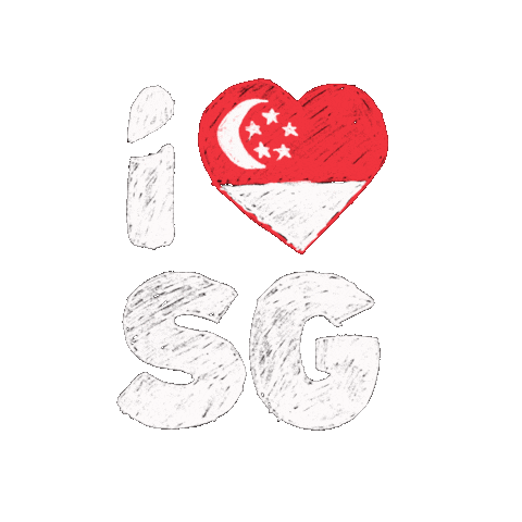 National Day Flag Sticker by Singapore Global Network