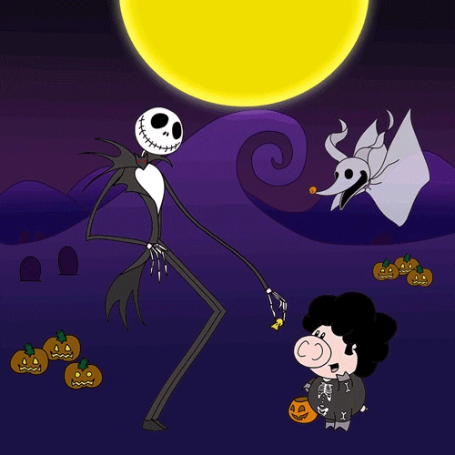 nightmare before christmas halloween GIF by Afro Pig