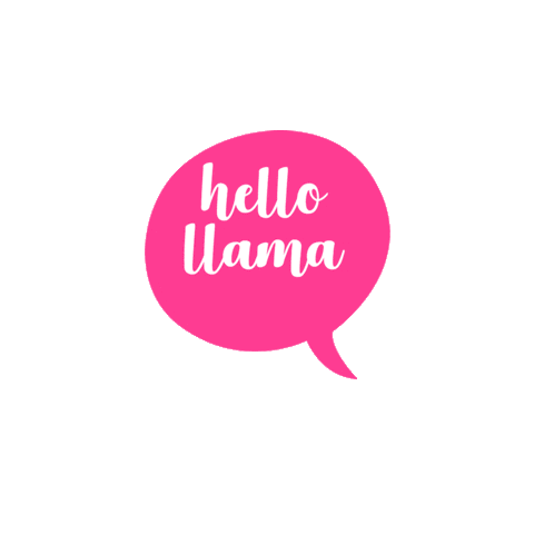 Llama Hello Sticker by decomansl