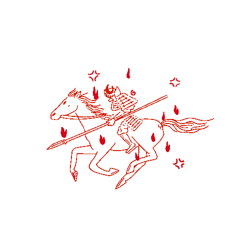 Horseback Riding Japan Sticker