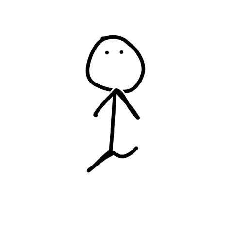 Man Running Sticker by maniwsy