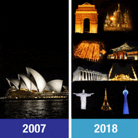 lights landmarks GIF by Earth Hour