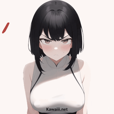 kawaiii_net girl angry mad stare GIF