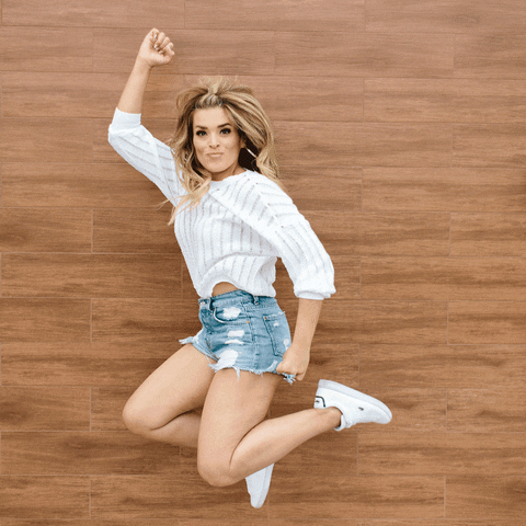 Excited Jump GIF by Jasmine Star