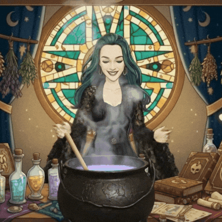 Magic Witch GIF by Graphic Delancey