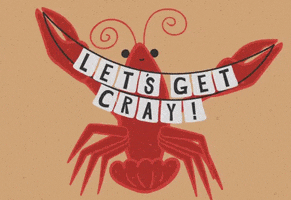 crawfish lets get cray GIF by evite