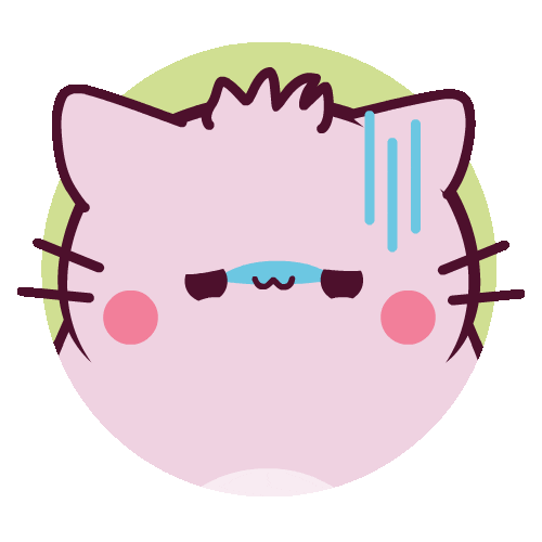 Tired Cat Sticker by Pembe