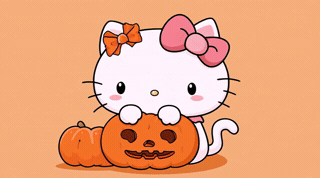 Halloween Kitty GIF by KawaiiColoring