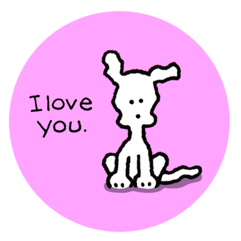 I Love You Dogs Sticker by Chippy the Dog