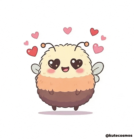 Love It Bumblebee GIF by KuteCosmos | Home of Fruffy