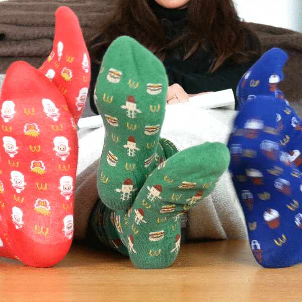 Christmas Socks GIF by McDonald's Paris Find & Share on GIPHY
