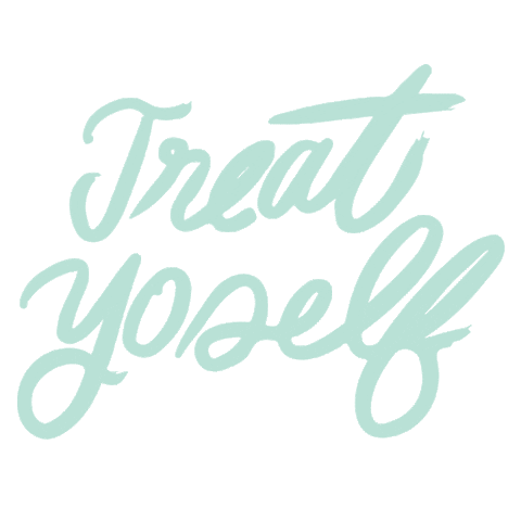 Treat Yourself Sticker by Thimblepress