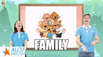 family total physical response GIF by ALO7.com