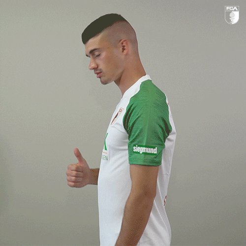 Football Thumbs Up GIF by FC Augsburg 1907